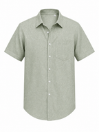 LIVORA Men's Linen Short Sleeve Button Down Shirt | Lightweight Summer Style