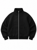LIVORA Men's Mock Neck Zip-Up Sweatshirt | Lightweight Fleece Track Jacket