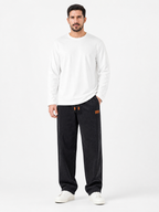 LIVORA Men's Corduroy Wide Leg Pants | Elastic Waist Drawstring