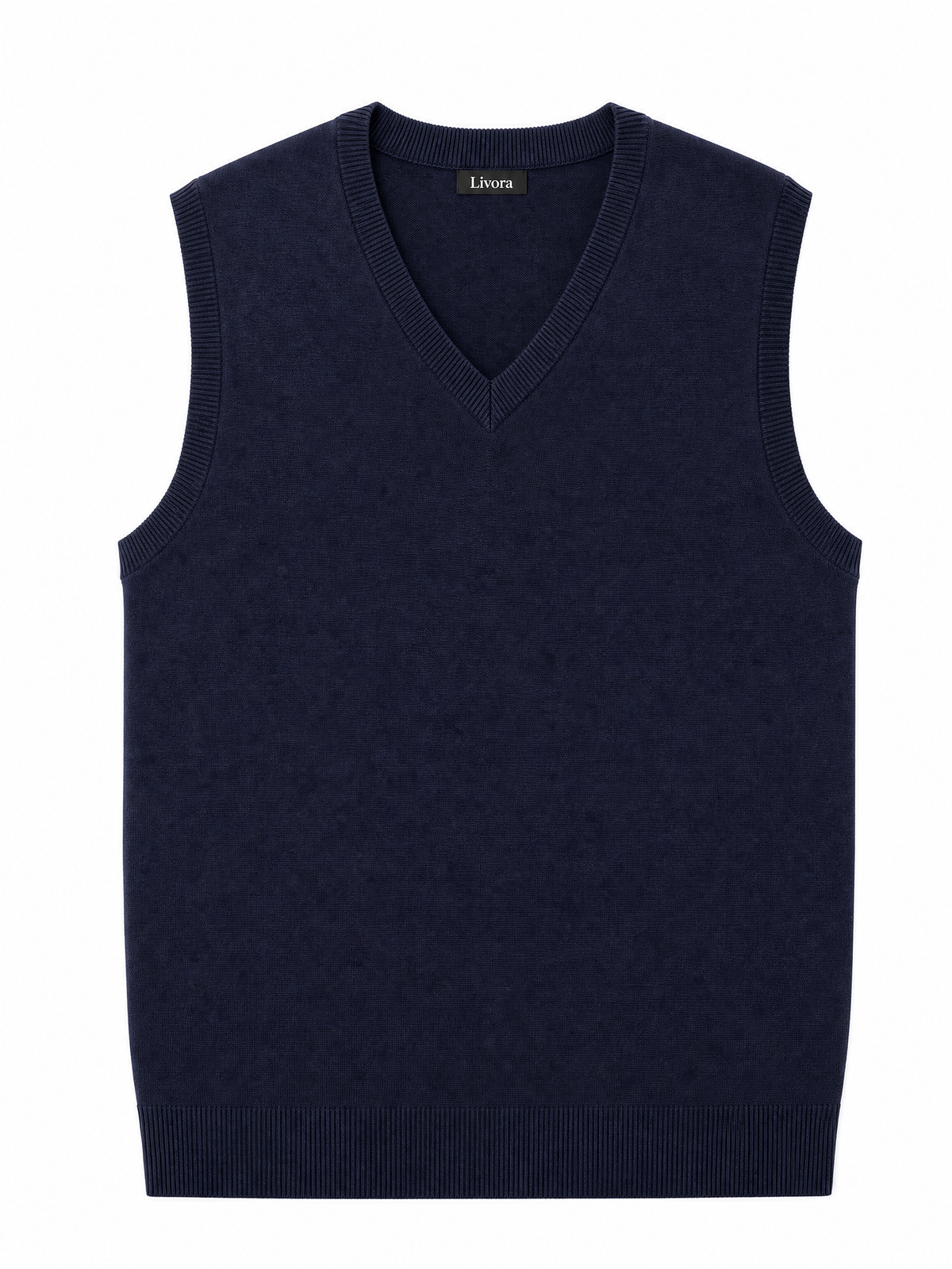 LIVORA Men's V Neck Sweater Vest | Casual Knit Vest