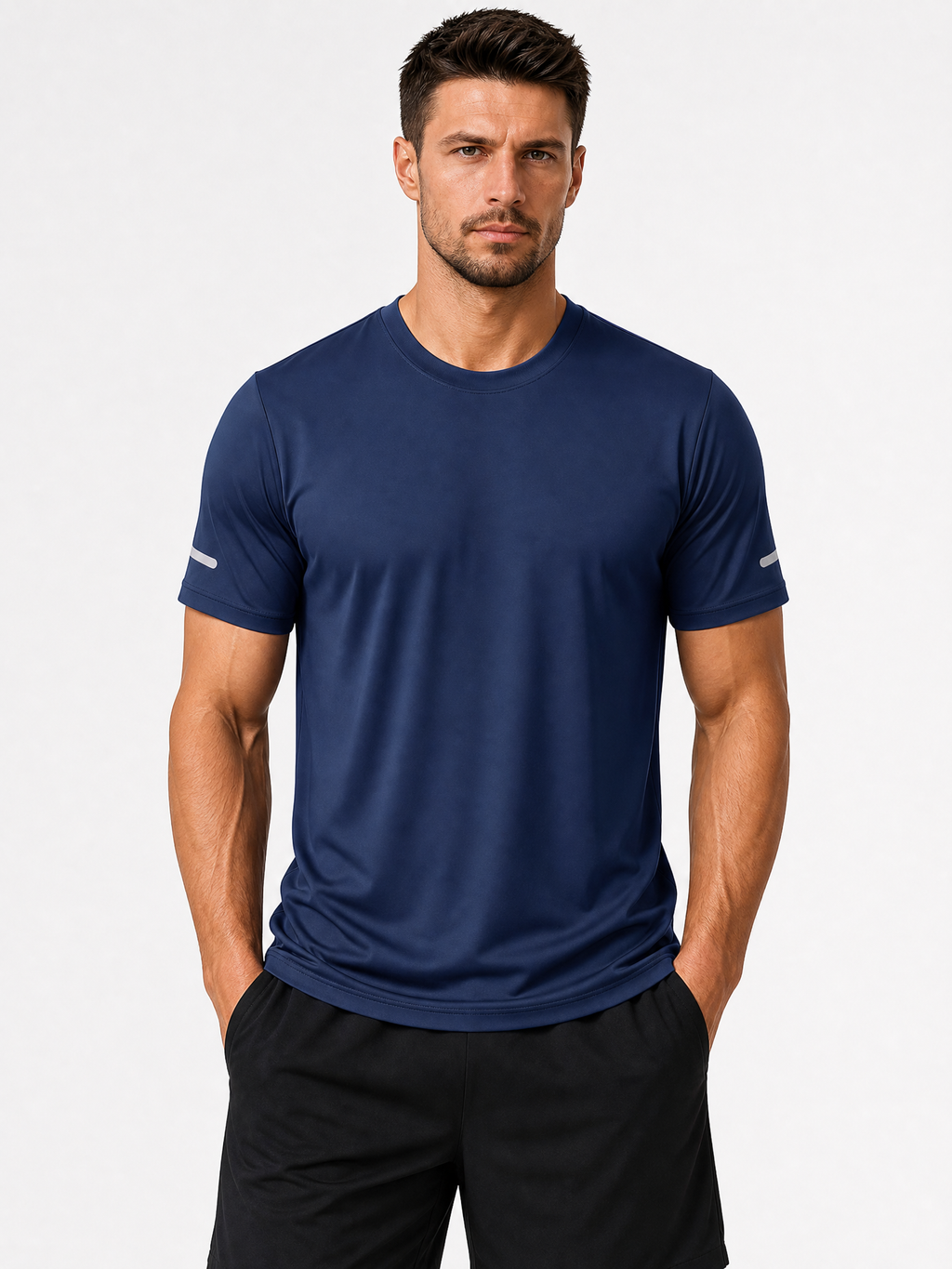 LIVORA Men's UPF 50+ Quick-Dry Athletic Shirt | Short Sleeve Workout Top