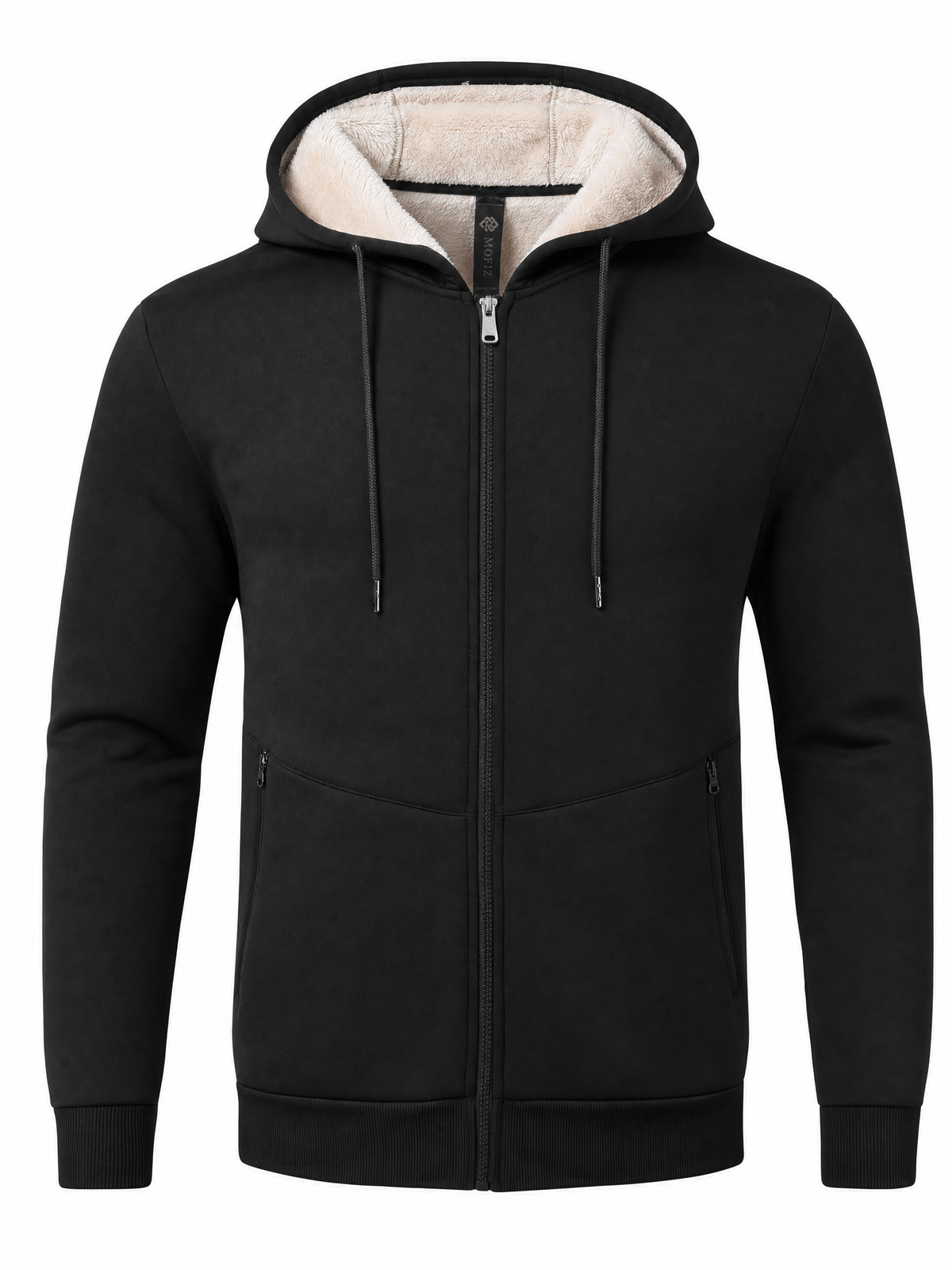 LIVORA Men's Fleece Hoodie Jacket | Full-Zip Warm Lined Jacket
