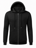 LIVORA Men's Cotton Fleece Hoodie | Warm Solid Color Sweatshirt