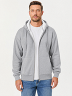 LIVORA Men's Cotton Fleece Hoodie | Warm Solid Color Sweatshirt