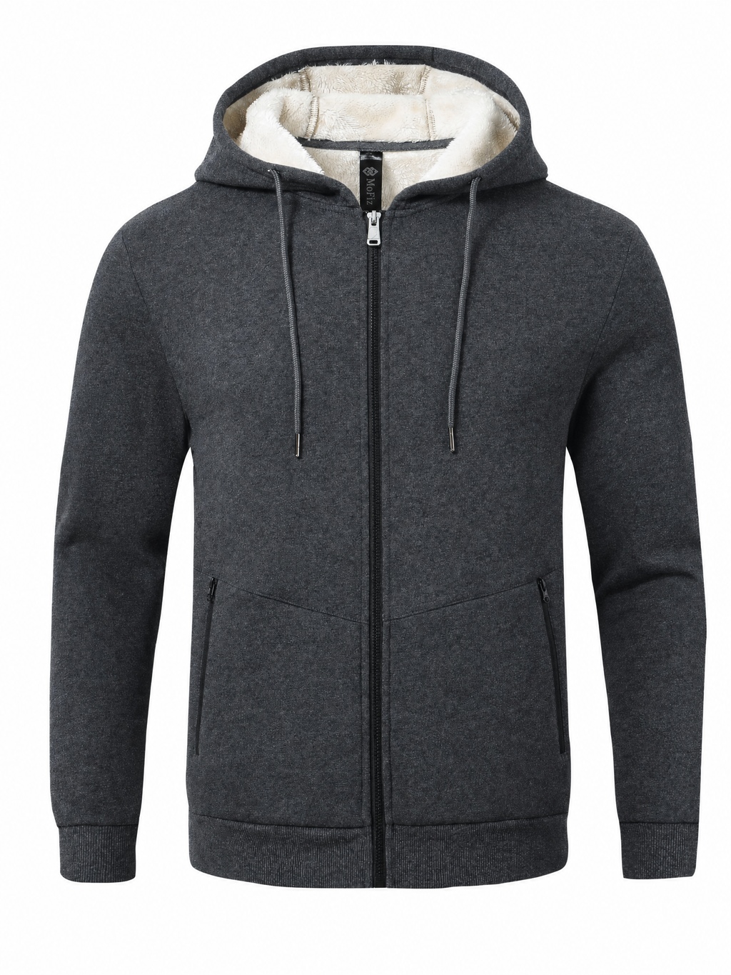 LIVORA Men's Fleece Hoodie Jacket | Full-Zip Warm Lined Jacket