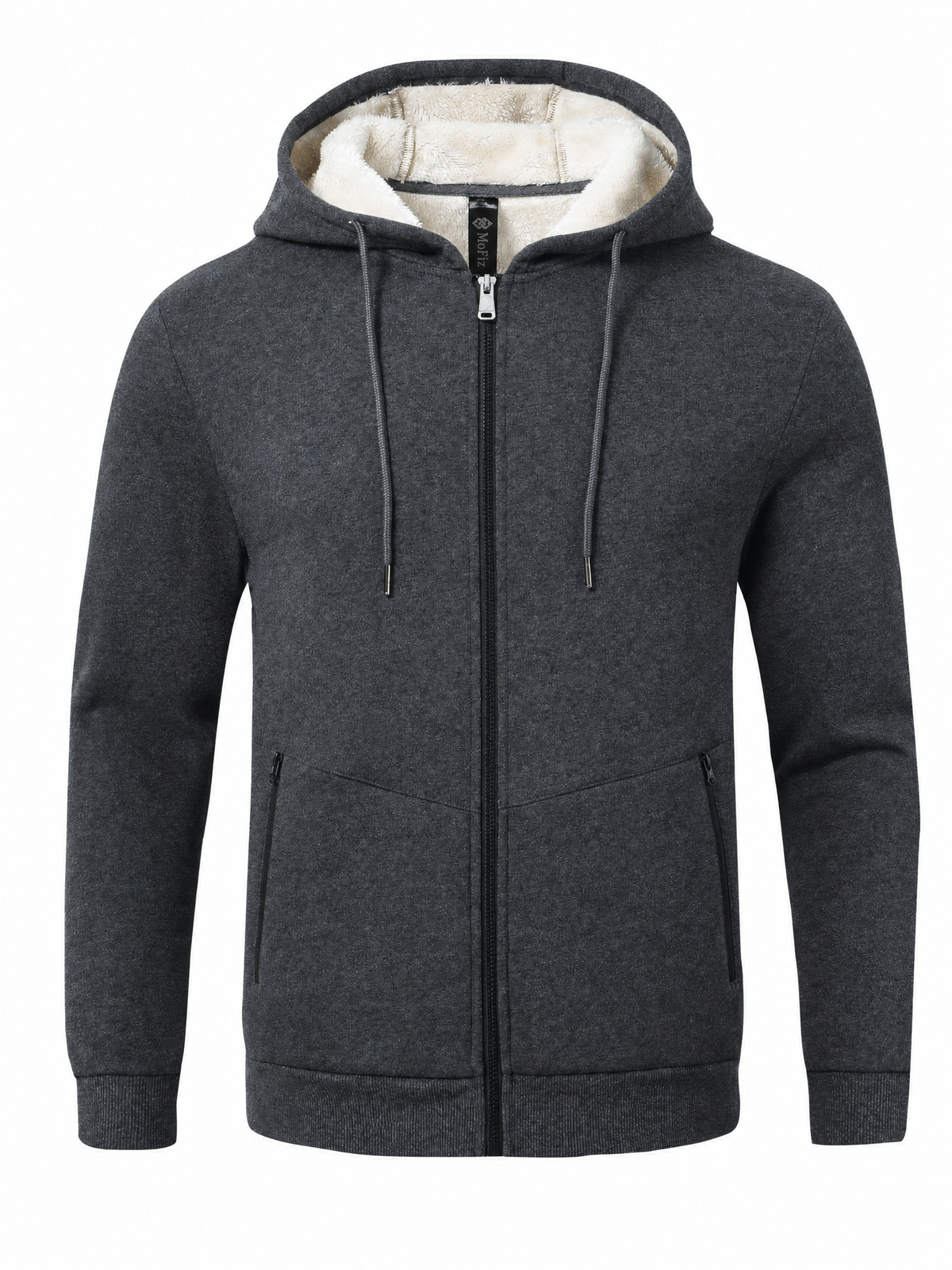 LIVORA Men's Fleece Hoodie Jacket | Full-Zip Warm Lined Jacket