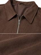 LIVORA Men's Suede Bomber Jacket | Lightweight Casual Jacket