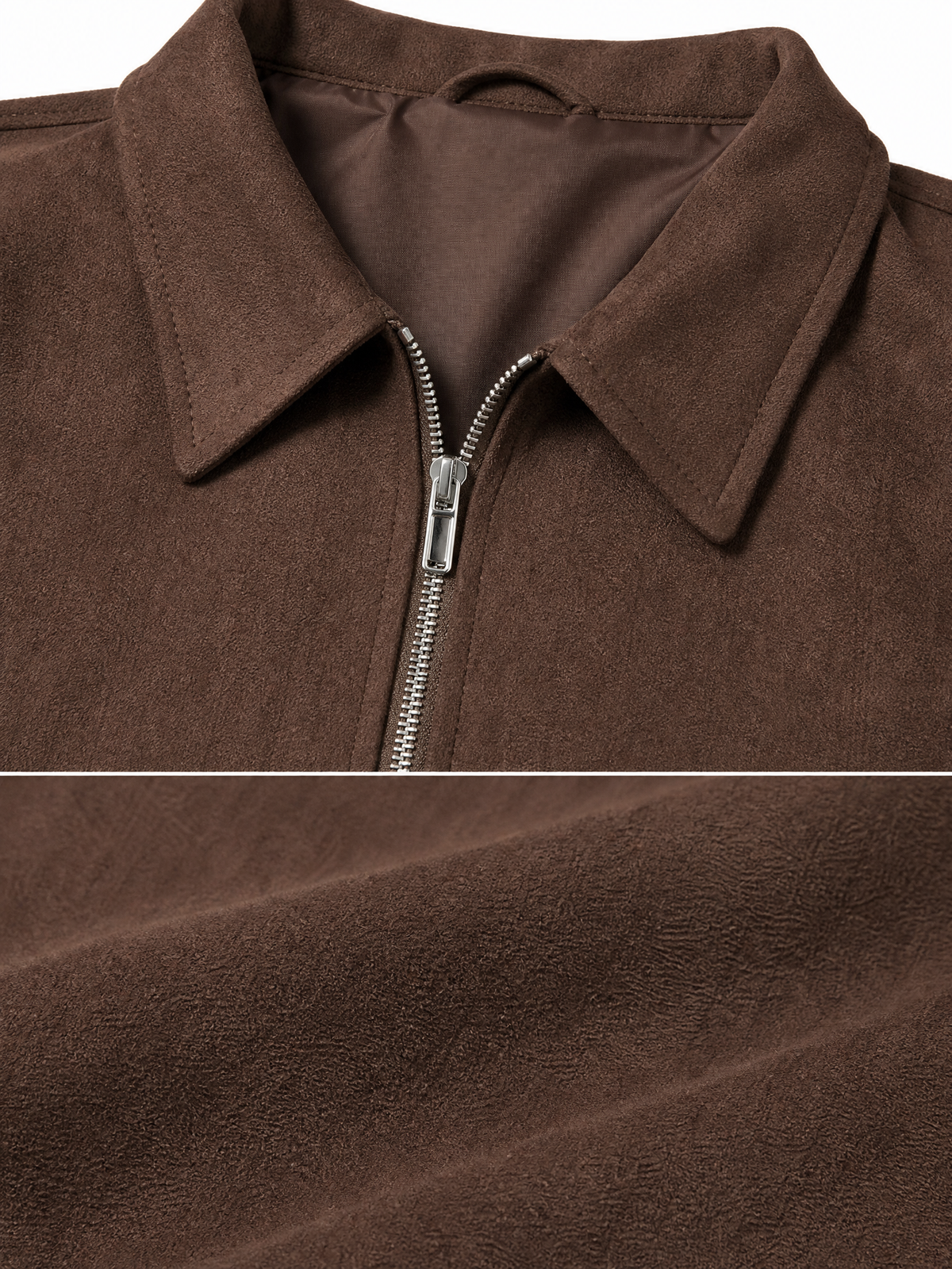 LIVORA Men's Suede Bomber Jacket | Lightweight Casual Jacket