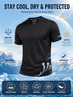 LIVORA Men's UPF 50+ Quick-Dry Athletic Shirt | Short Sleeve Workout Top