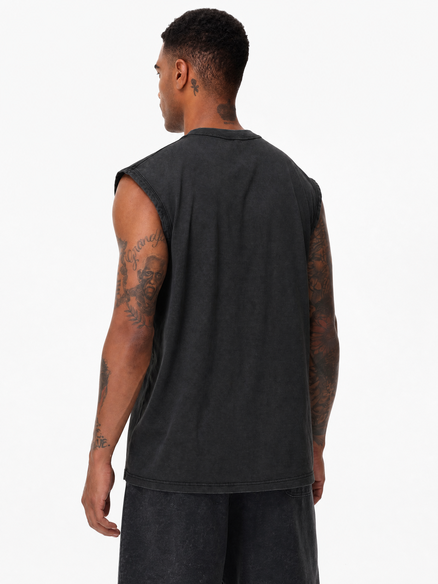 LIVORA Men's Washed Cotton Muscle Tank | Sleeveless Casual T-Shirt