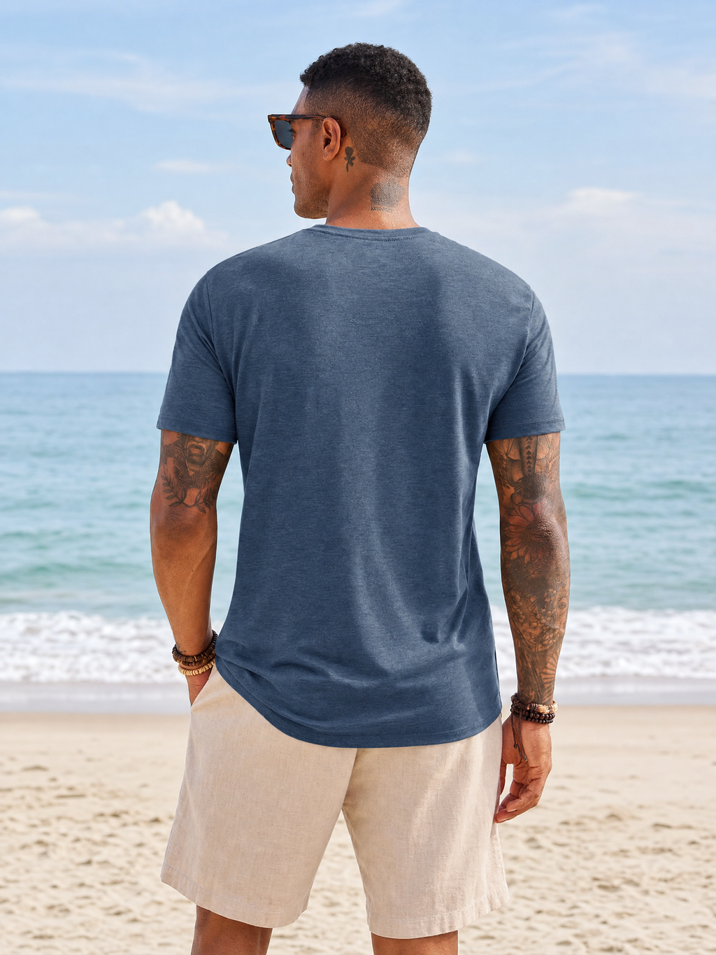LIVORA Men's Vintage Sunset Graphic T-Shirt | Lightweight Crewneck Tee