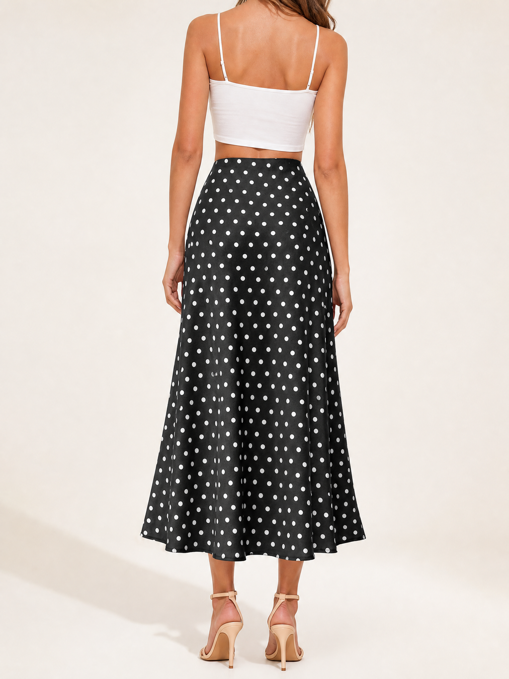 LIVORA Women's High Waisted A-Line Midi Skirt | Lightweight Summer Style
