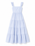 LIVORA Women's Striped Maxi Dress | Square Neck Sleeveless Sundress