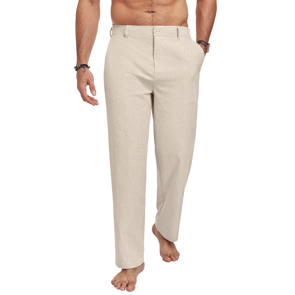 Men's Cotton Linen Pants | Loose Fit Summer Casual Trousers