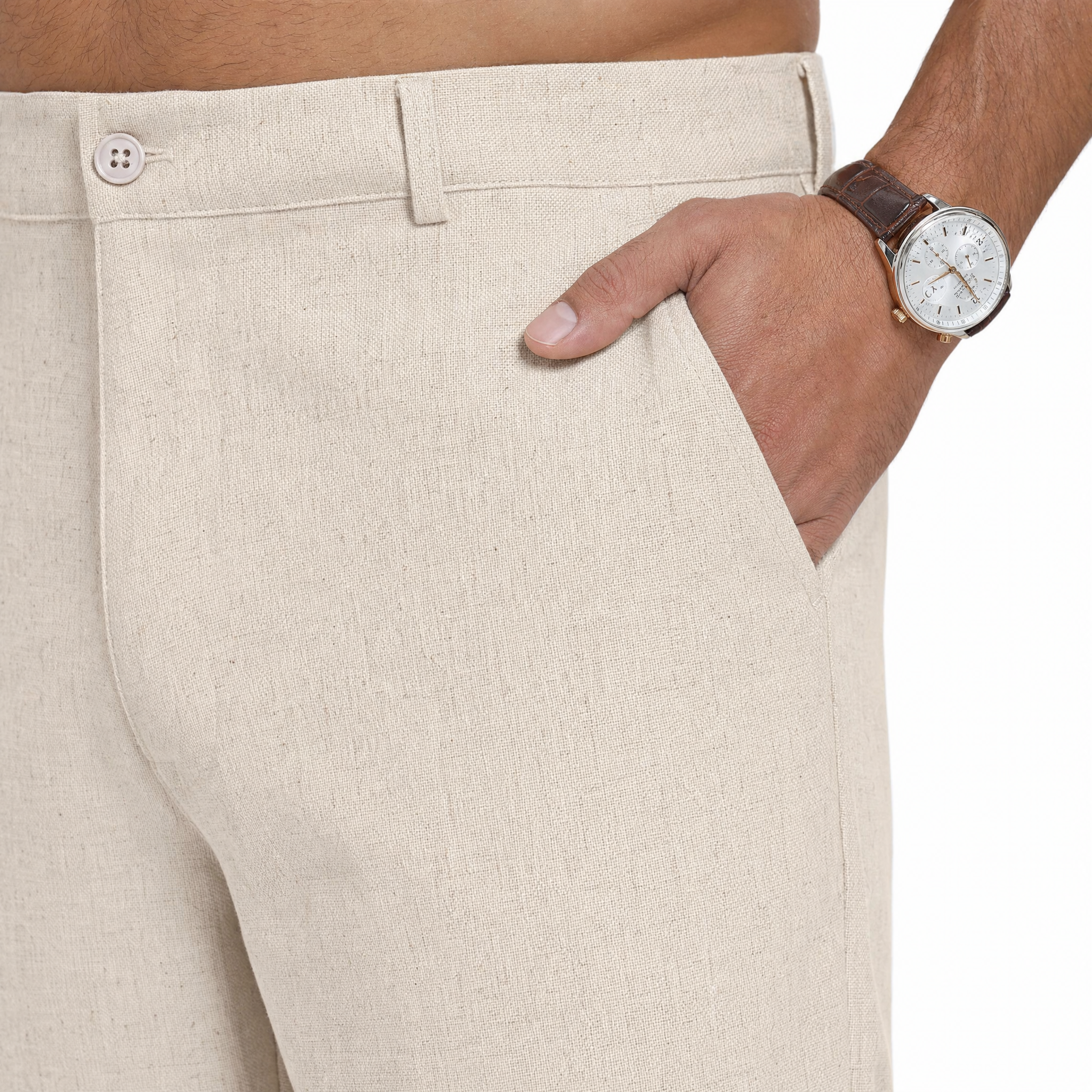 Men's Cotton Linen Pants | Loose Fit Summer Casual Trousers