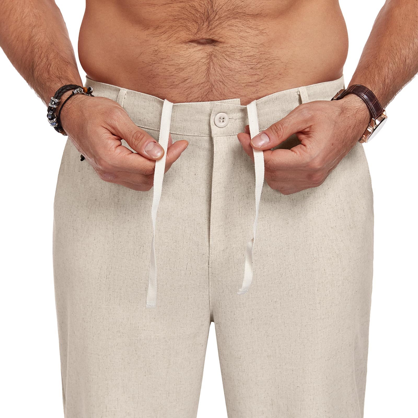 Men's Cotton Linen Pants | Loose Fit Summer Casual Trousers
