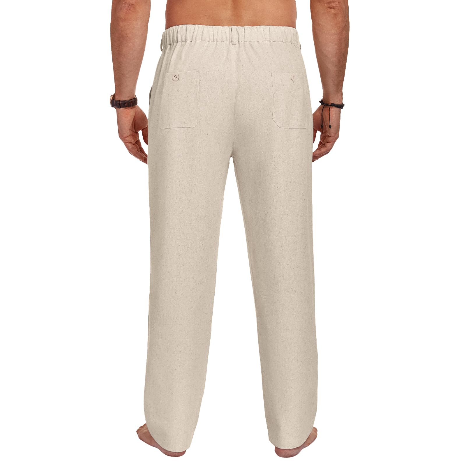 Men's Cotton Linen Pants | Loose Fit Summer Casual Trousers