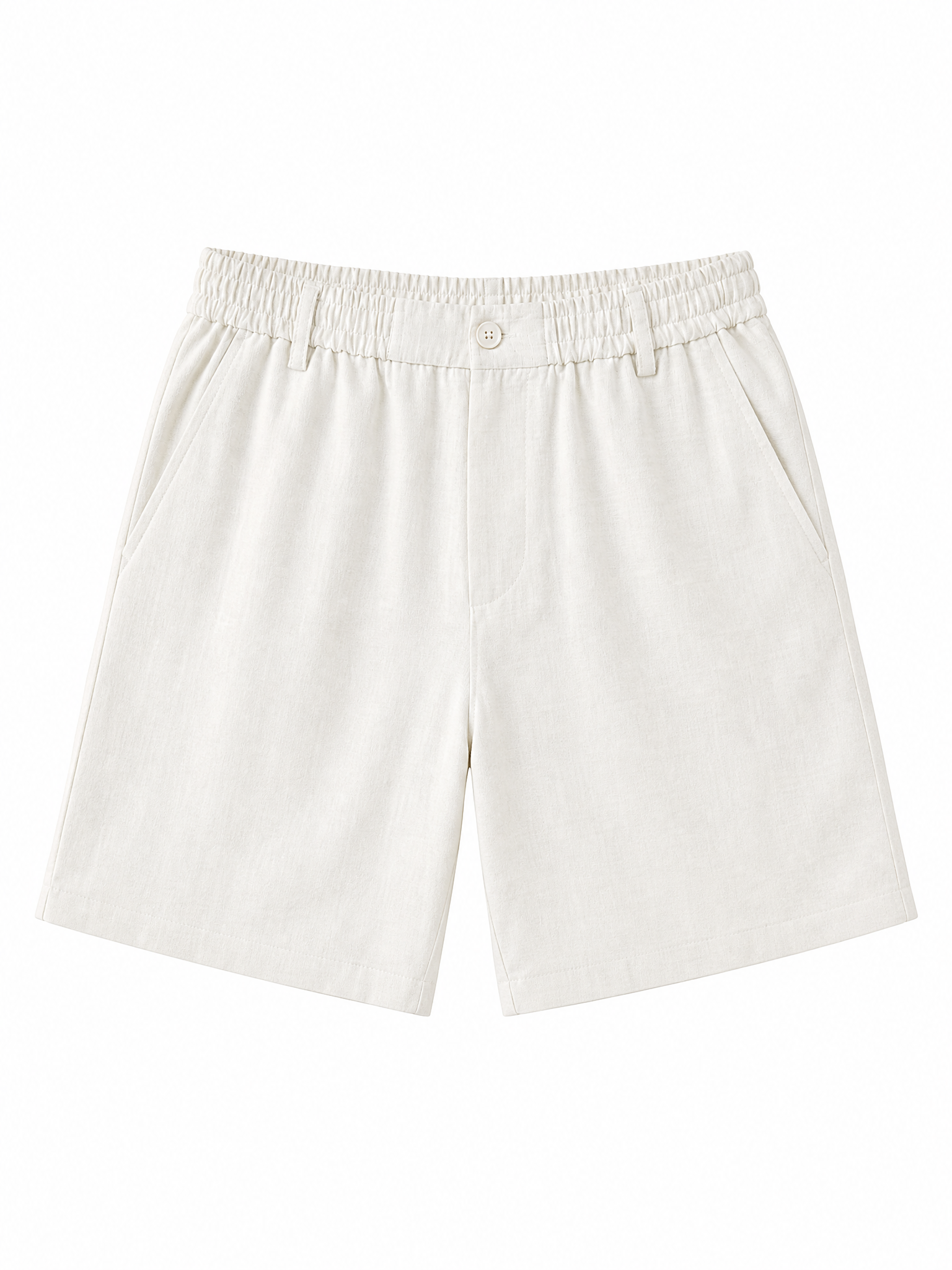 Men's Linen Chino Shorts | Concealed Drawstring & Zipper Pockets